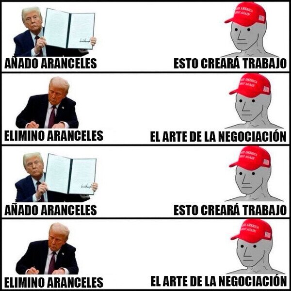 Meme_otros - Los volantazos de Trump