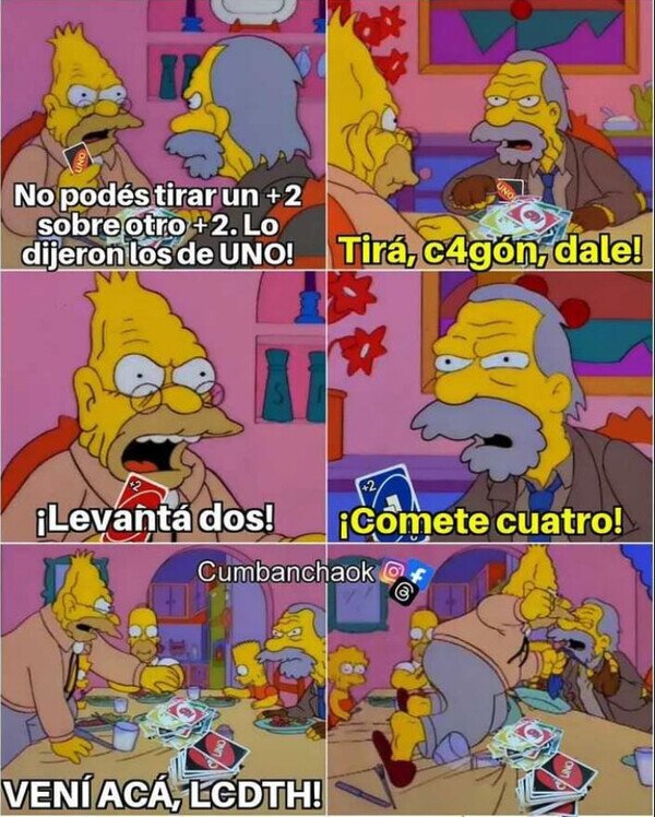 Meme_otros - Jugando al UNO con los amigos que más aprecio