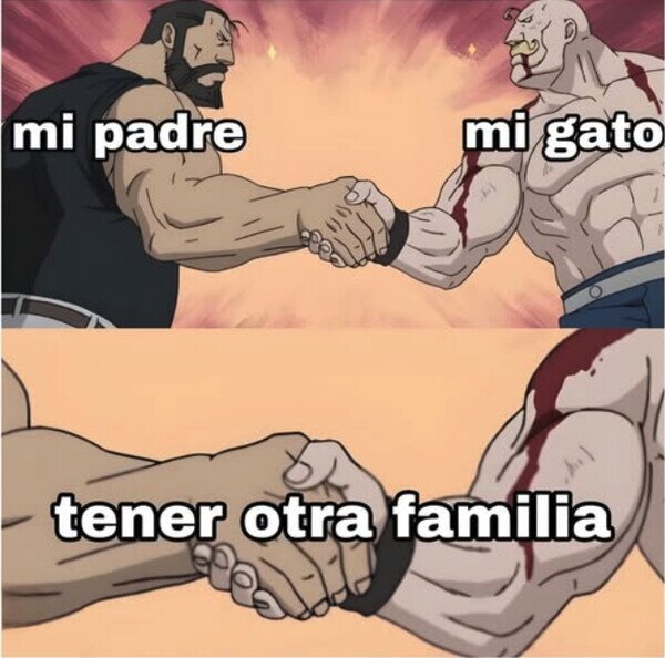 padre,gato,familia