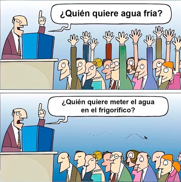 querer,agua,fría,meter,nevera