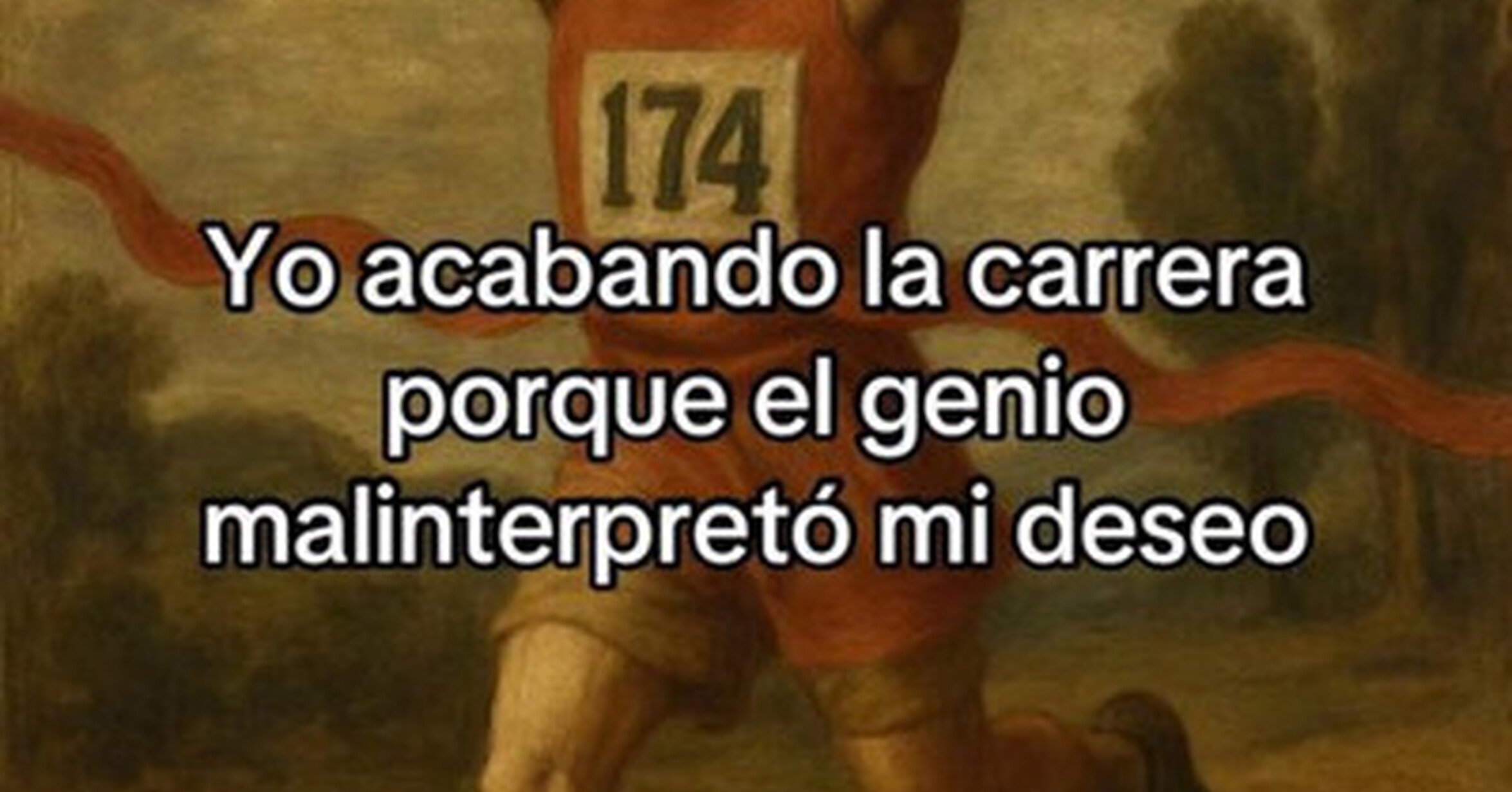 No es esa carrera la que quería acabar