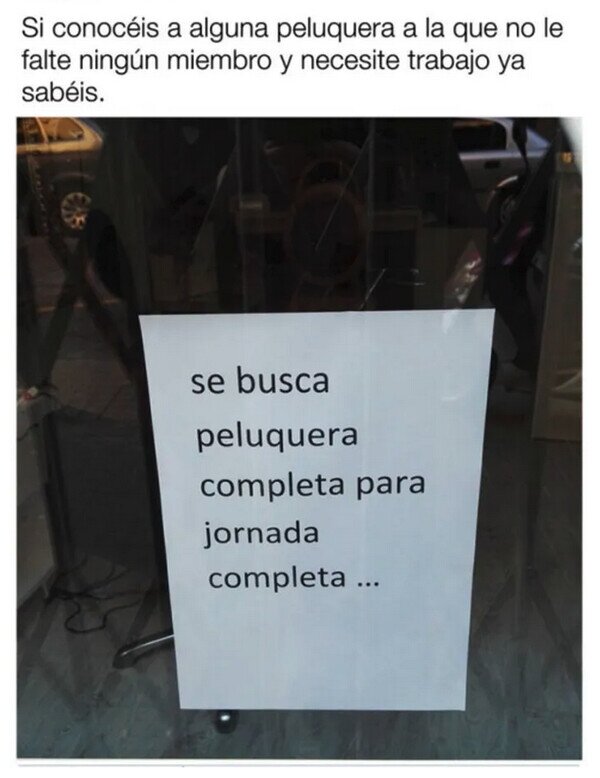 Meme_otros - Se busca peluquera completa