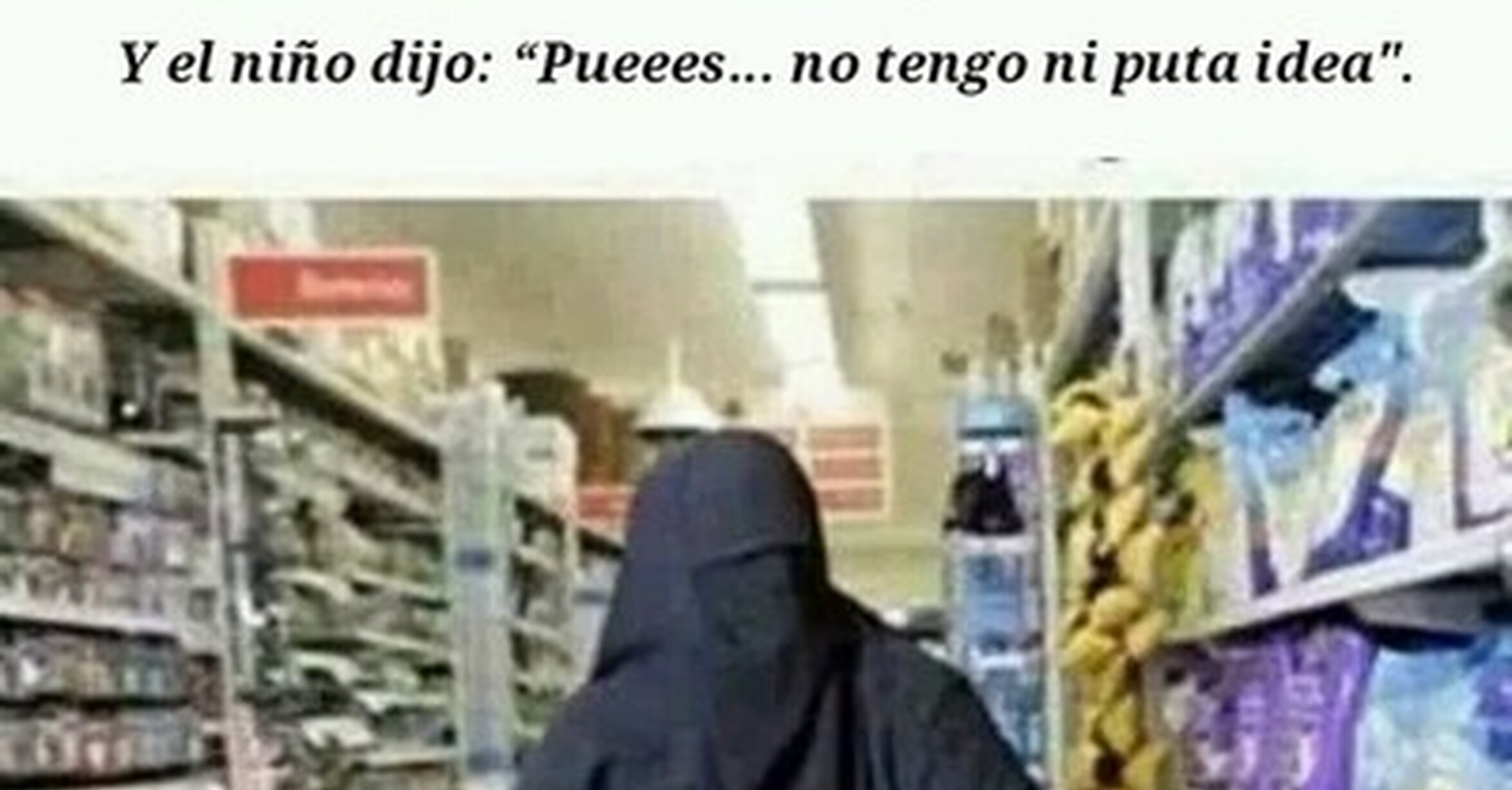 Niño perdido en el supermercado
