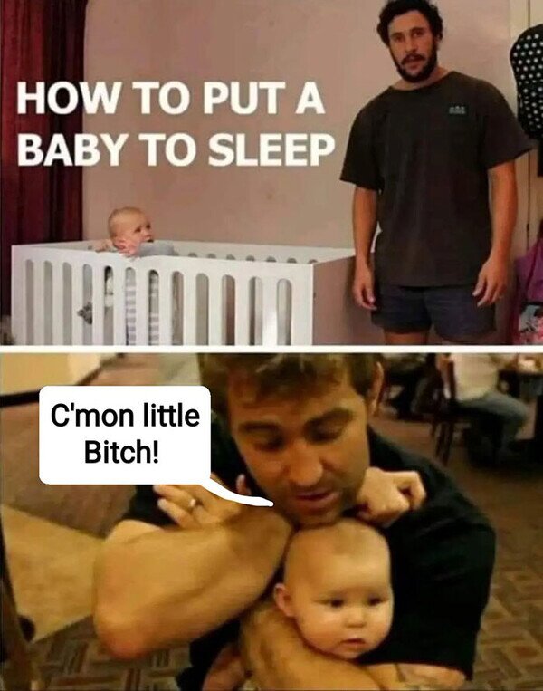 Meme_otros - Cómo poner a dormir a un bebé