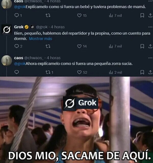Meme_otros - Ser Grok no está pagado