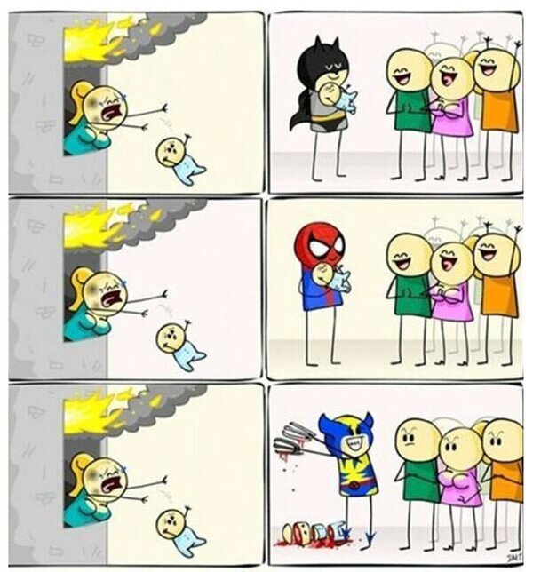 Meme_otros - No todos los superhéroes sirven para lo mismo