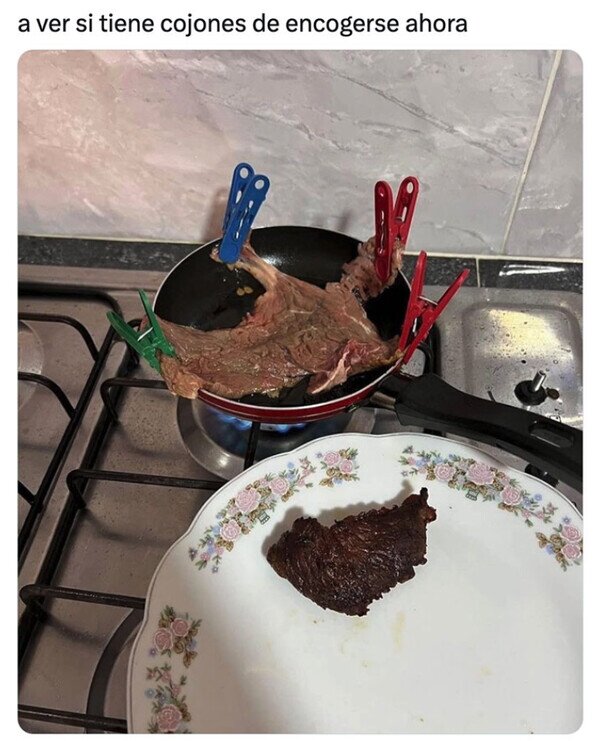 Otros - Cuando la carne encoge en la sartén