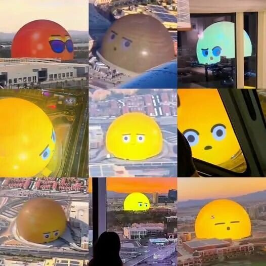Otros - La sphere de las Vegas cuando no está triste, está sorprendida, o te juzga, o te vacila... es un meme