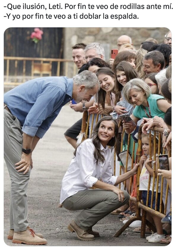 Meme_otros - ¿El rey doblando el lomo?