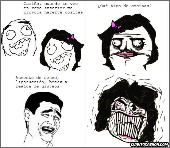 Trollface - Nunca le digas esto a una mujer