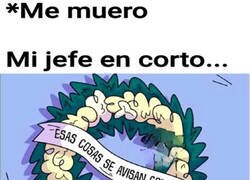 Enlace a La corona de flores de mi jefe