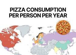 Enlace a Los kilos de pizza que comen las personas de cada país al año