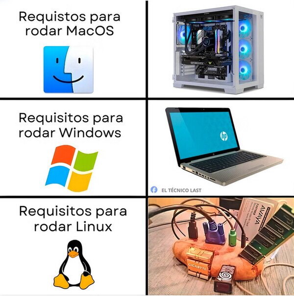 Meme_otros - Linux no necesita grandes equipos