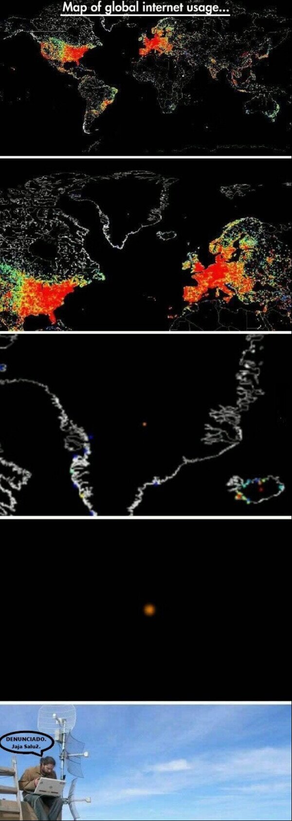 Meme_otros - La única persona conectada a Internet en Groenlandia