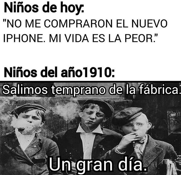Meme_otros - Los niños de antes se quejaban menos