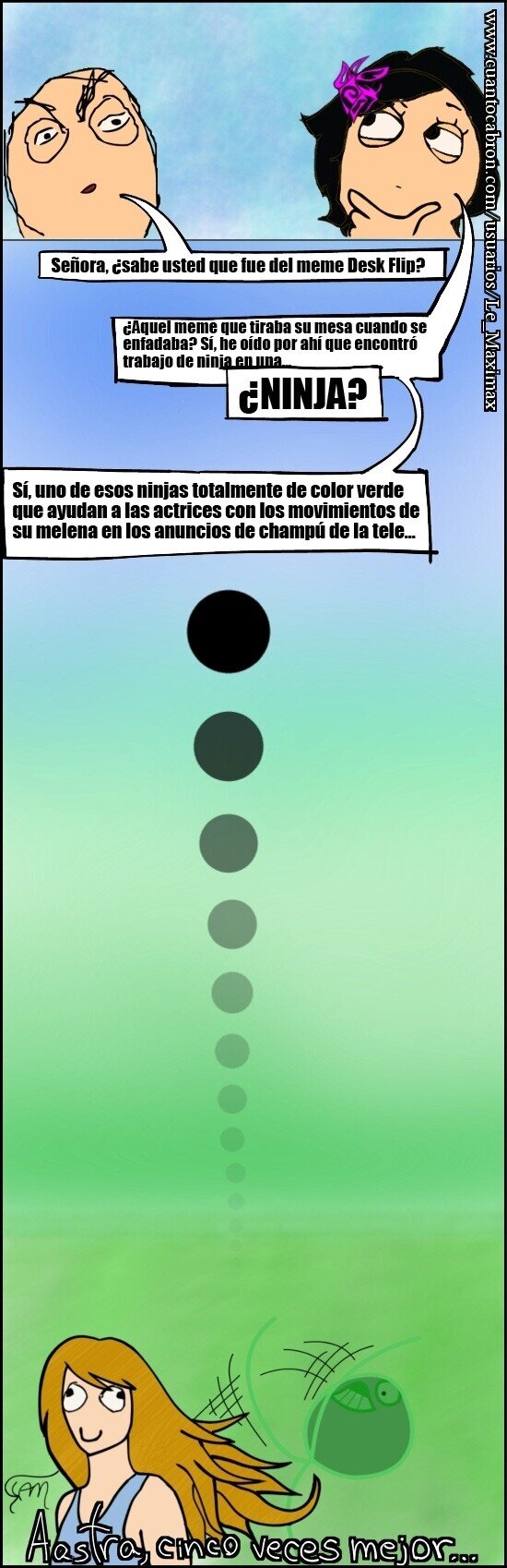 Desk_flip - Ahora ya sabes el truco de los anuncios de shampoo