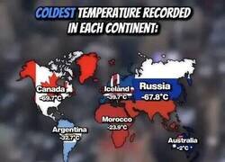 Enlace a La temperatura más alta y más baja registrada en cada continente