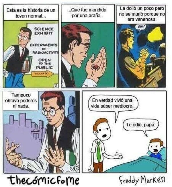 spiderman,realista,ara&ntilde;a,comic,padre,hijo