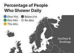 Enlace a Porcentaje de personas que se duchan a diario por países