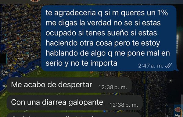 pareja,discusi&oacute;n,chat,diarrea