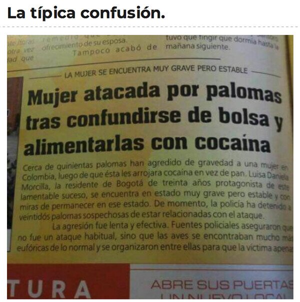 Otros - Una confusión tonta