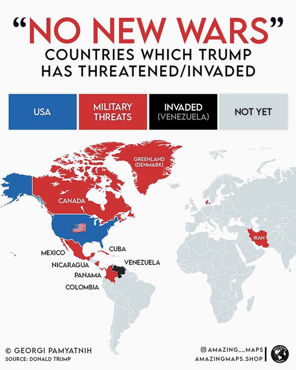 Meme_otros - Países que han sido amenazados/invadidos por Trump