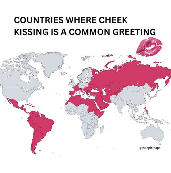Meme_otros - Países en los que es común saludar con dos besos