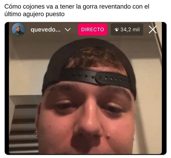 cabeza,tama&ntilde;o,gorra,agujero,Quevedo