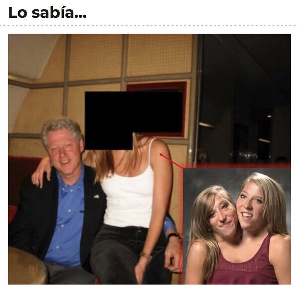 Epstein,archivos,foto,siamesas,cabezas,Bill Clinton