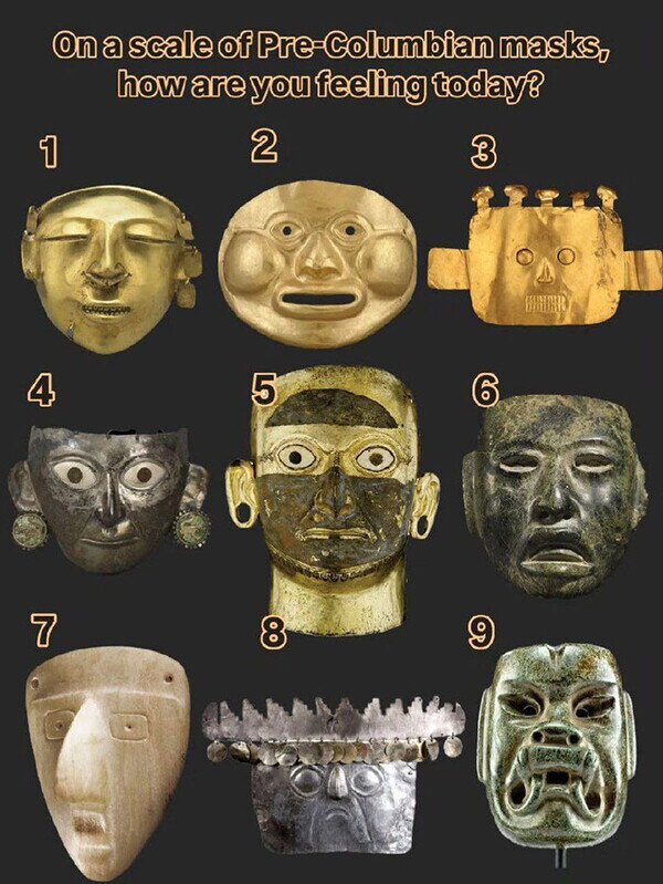 m&aacute;scaras,precolombinas