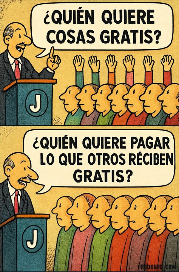 Meme_otros - Para que algo sea gratis alguien debe pagarlo
