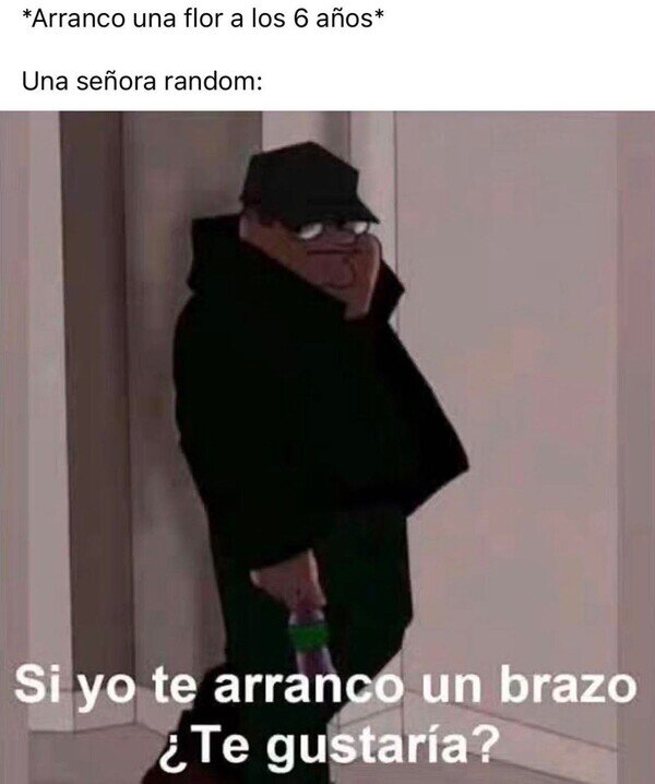 Meme_otros - Arranco una flor a los 6 años