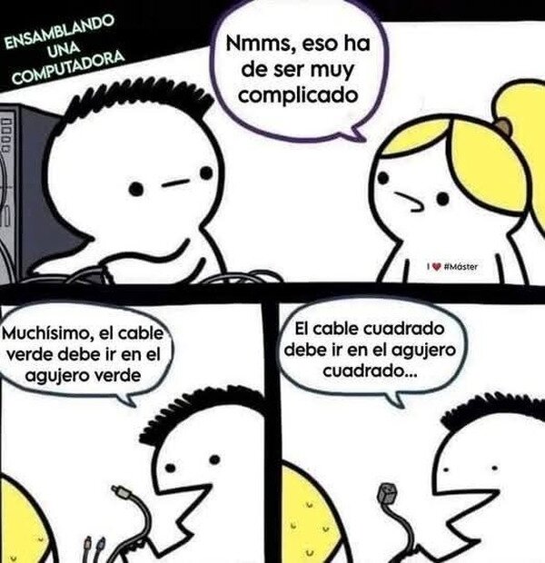 Meme_otros - La complejidad de montar un ordenador