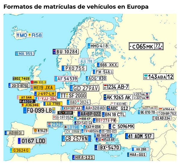 Otros - Así son las matrículas en Europa