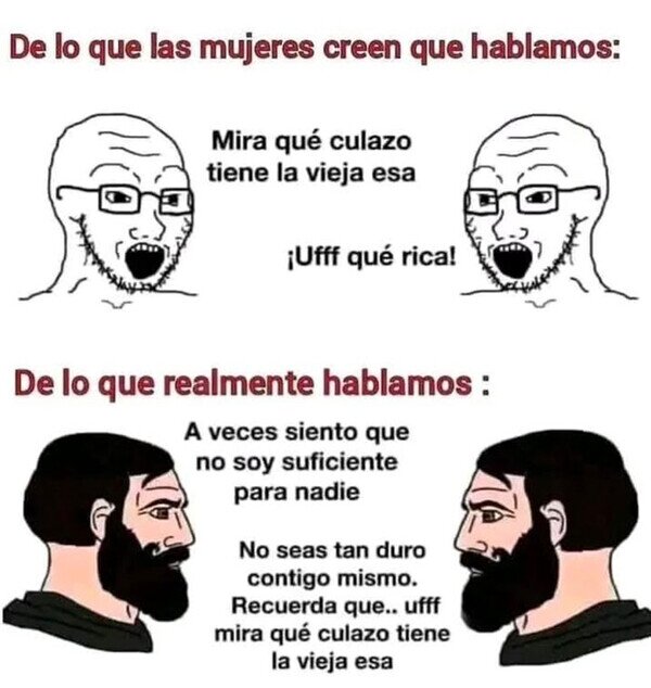 Meme_otros - ¿De qué hablan los hombres?