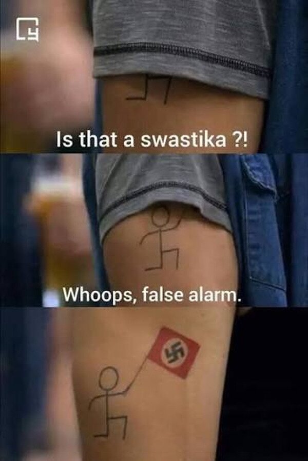 Meme_otros - Tatuaje que parece malo pero no, y al final sí