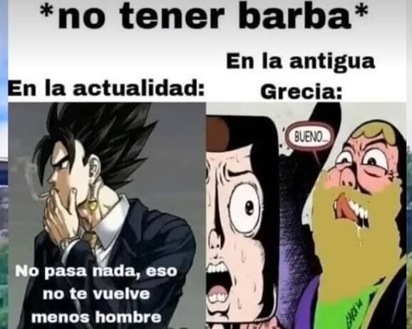 Meme_otros - No tener barba en la Antigua Grecia
