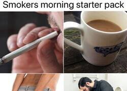Enlace a La rutina mañanera de un fumador
