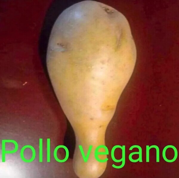 muslo,forma,pollo,vegano,patata