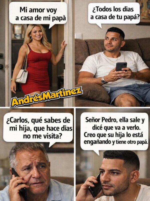 Meme_otros - A uno de los dos lo está engañando...