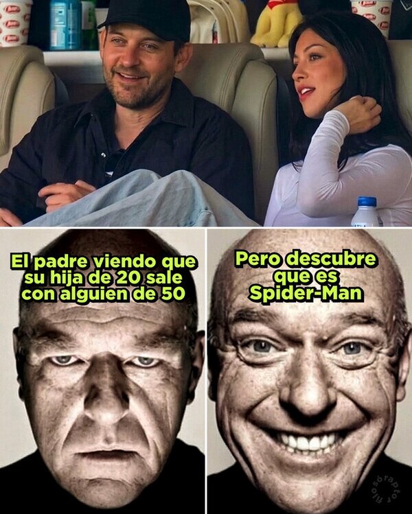 Meme_otros - Tobey Maguire y su nueva novia 30 años menor que él