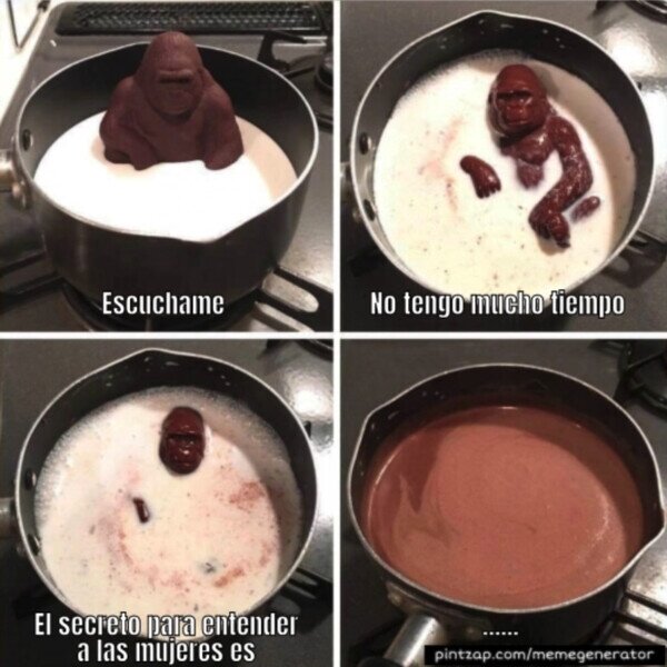 secreto,mujeres,gorila,chocolate,leche