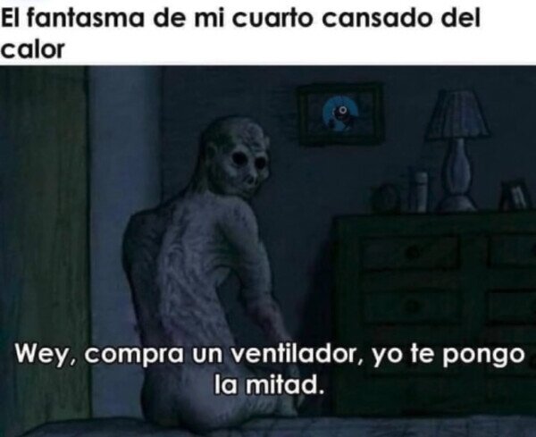 calor,habitaci&oacute;n,monstruo,ventilador