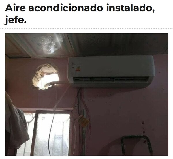 aire acondicionado,agujero,pared,wtf,instalar