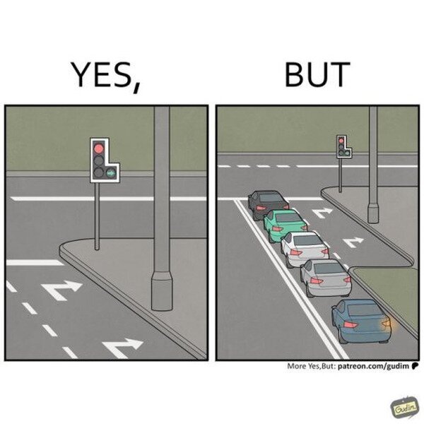 Meme_otros - Cuando tienes que esperar dos semáforos a la vez