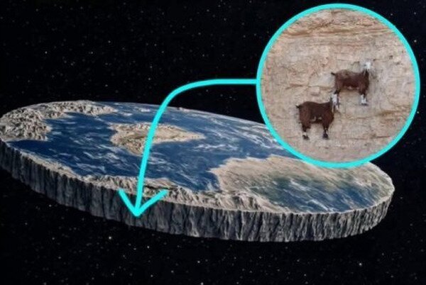 Meme_otros - Cabras en una Tierra plana