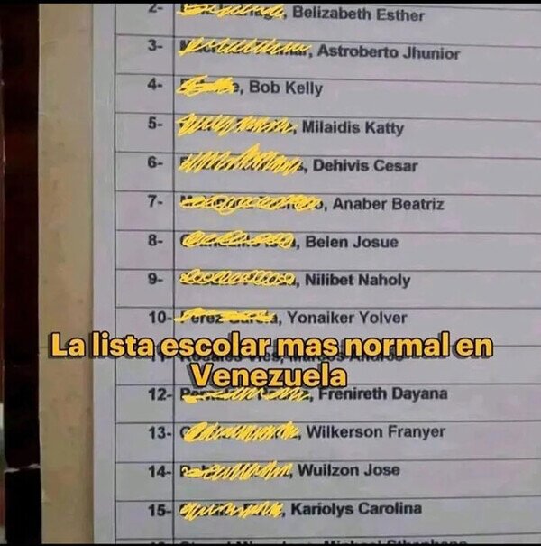 Meme_otros - Pasando lista en Venezuela