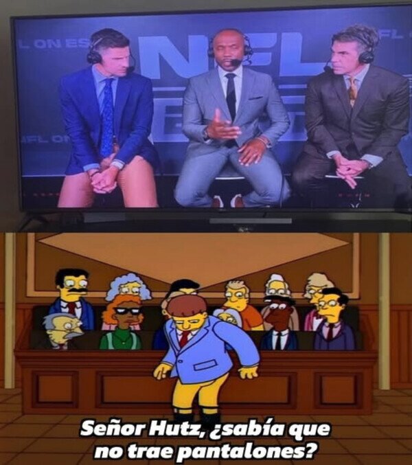 Meme_otros - Nunca lleves en televisión pantalones color carne