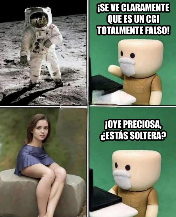 falso,CGI,luna,chica,creer