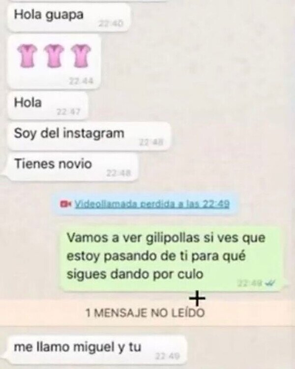 Miguel,hablar,chica,ignorar